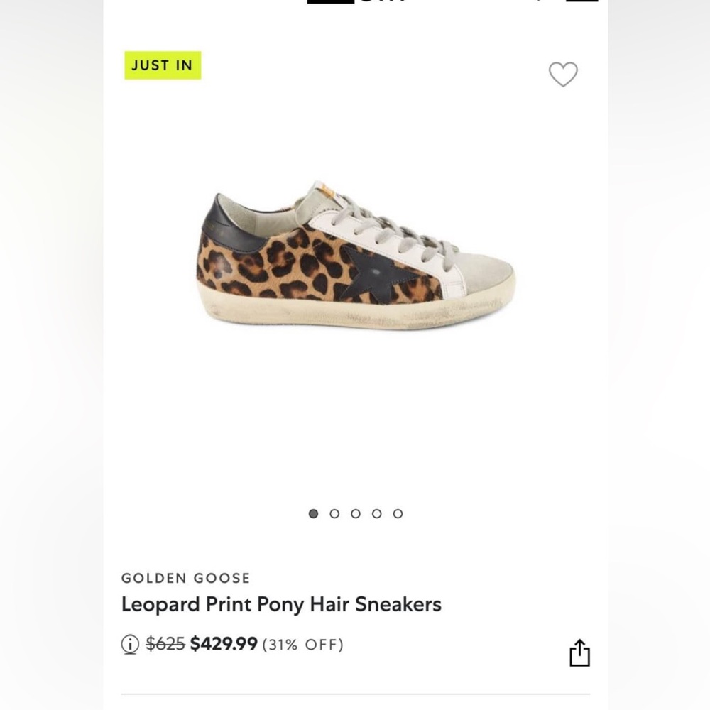 Golden Goose Leopard Print Sneakers with Black and Cream Accents